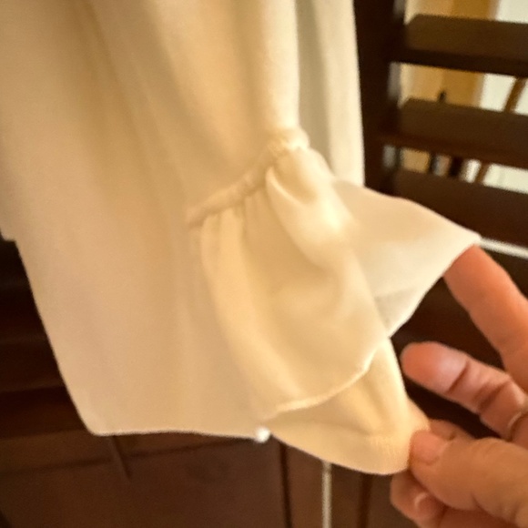 INC SMALL CROPPED RUFFLED BABY CARDI - Picture 3 of 5